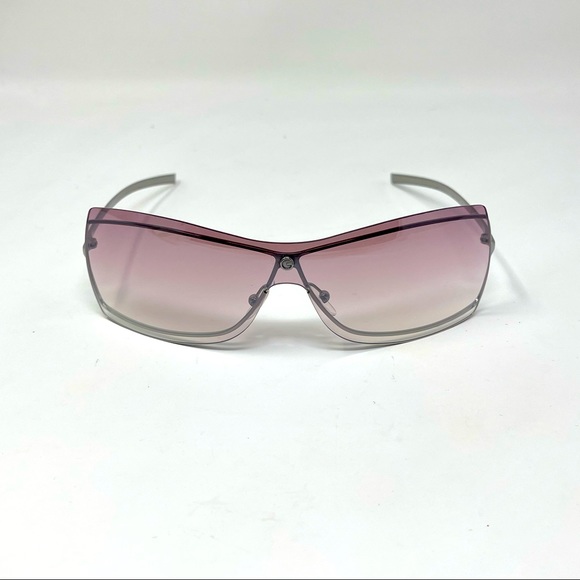 Gucci Sunglasses shield lens GG1711 6LBBI Rose gradient lens silver frame - Picture 1 of 11